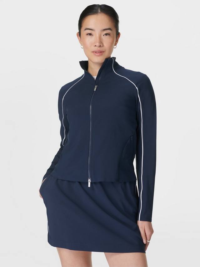 

Куртка anytime explorer на молнии Sweaty Betty, цвет Navy Blue