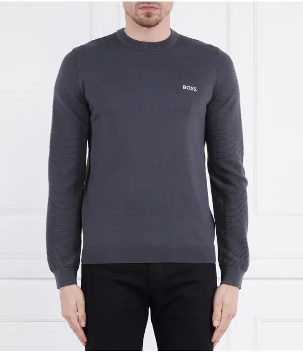 Шерстяной свитер Romar regular fit Boss Green, графитовый