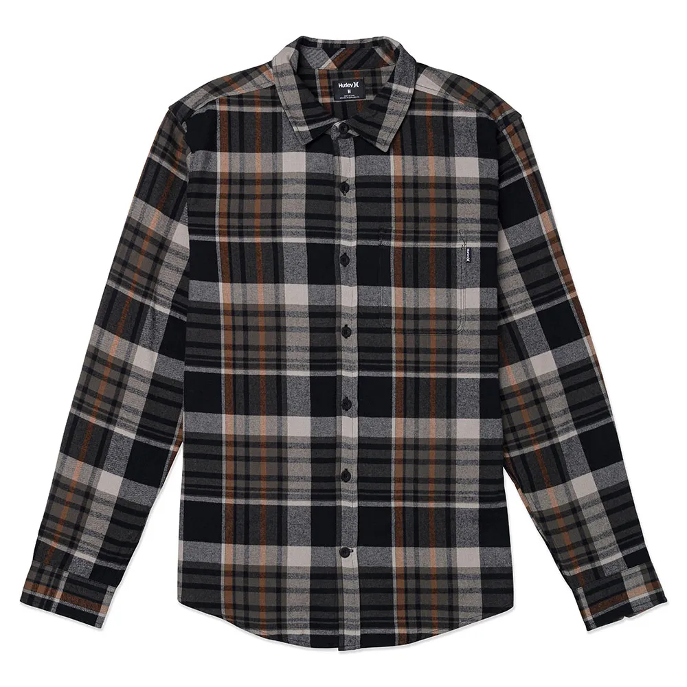 

Рубашка Hurley Portland Organic, черный/серый
