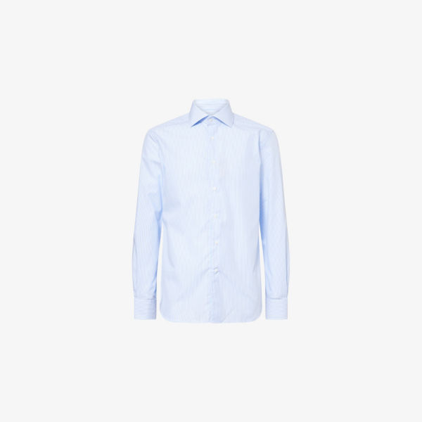 

Рубашка Corneliani из хлопка с полосками, синий