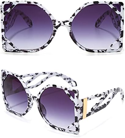 

Большие солнцезащитные очки для женщин в стиле стимпанк, винтажные солнцезащитные очки, ретро-панк солнцезащитные очки, градиентные очки, защита от ультрафиолета UV400 MTZJH, 4