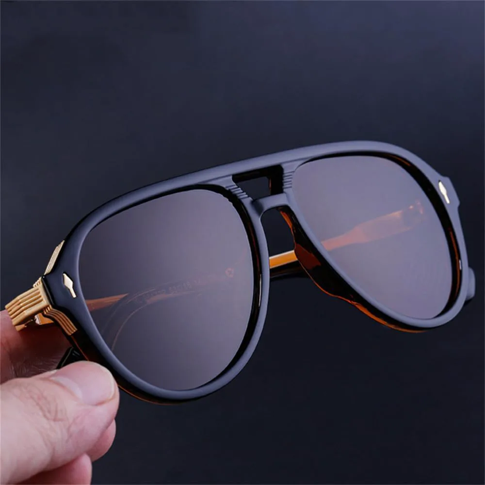 

Винтажные поляризованные солнцезащитные очки для мужчин и женщин, овальные солнцезащитные очки для вождения, защита от УФ-излучения UV400 MTZJH, C7silverblue