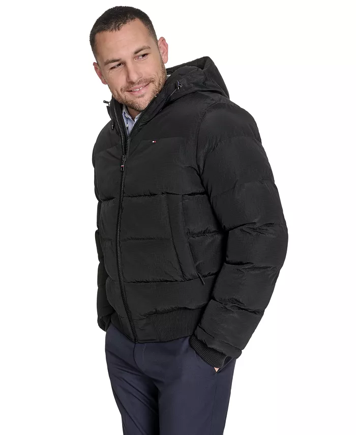 Мужская куртка с капюшоном Ribstop для снорклинга Tommy Hilfiger, черный — фото 3