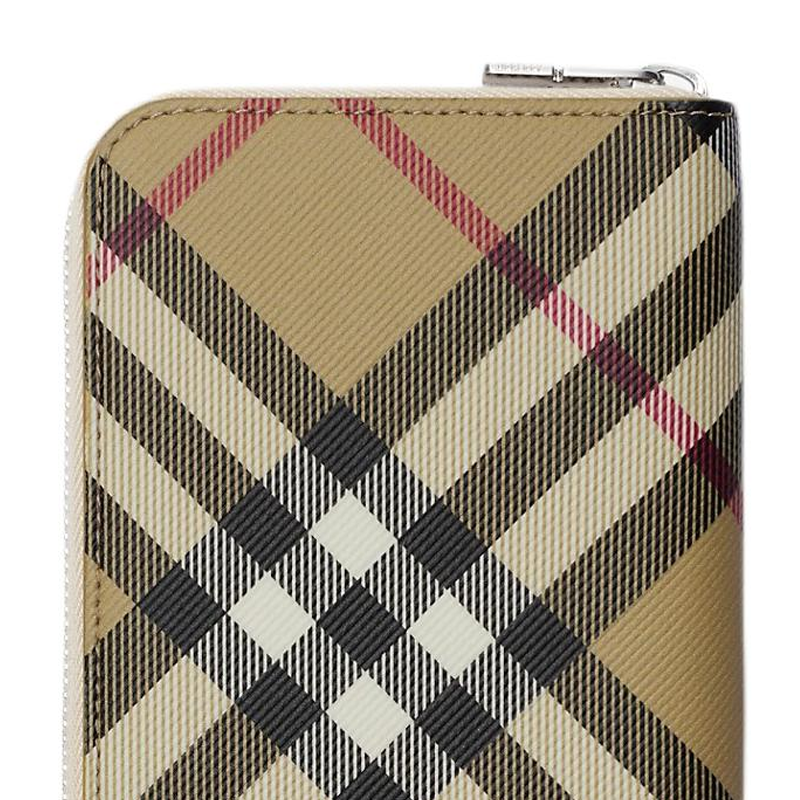 Кошелек Burberry Polyurethane Polyester With Cotton, песочный — фото 4