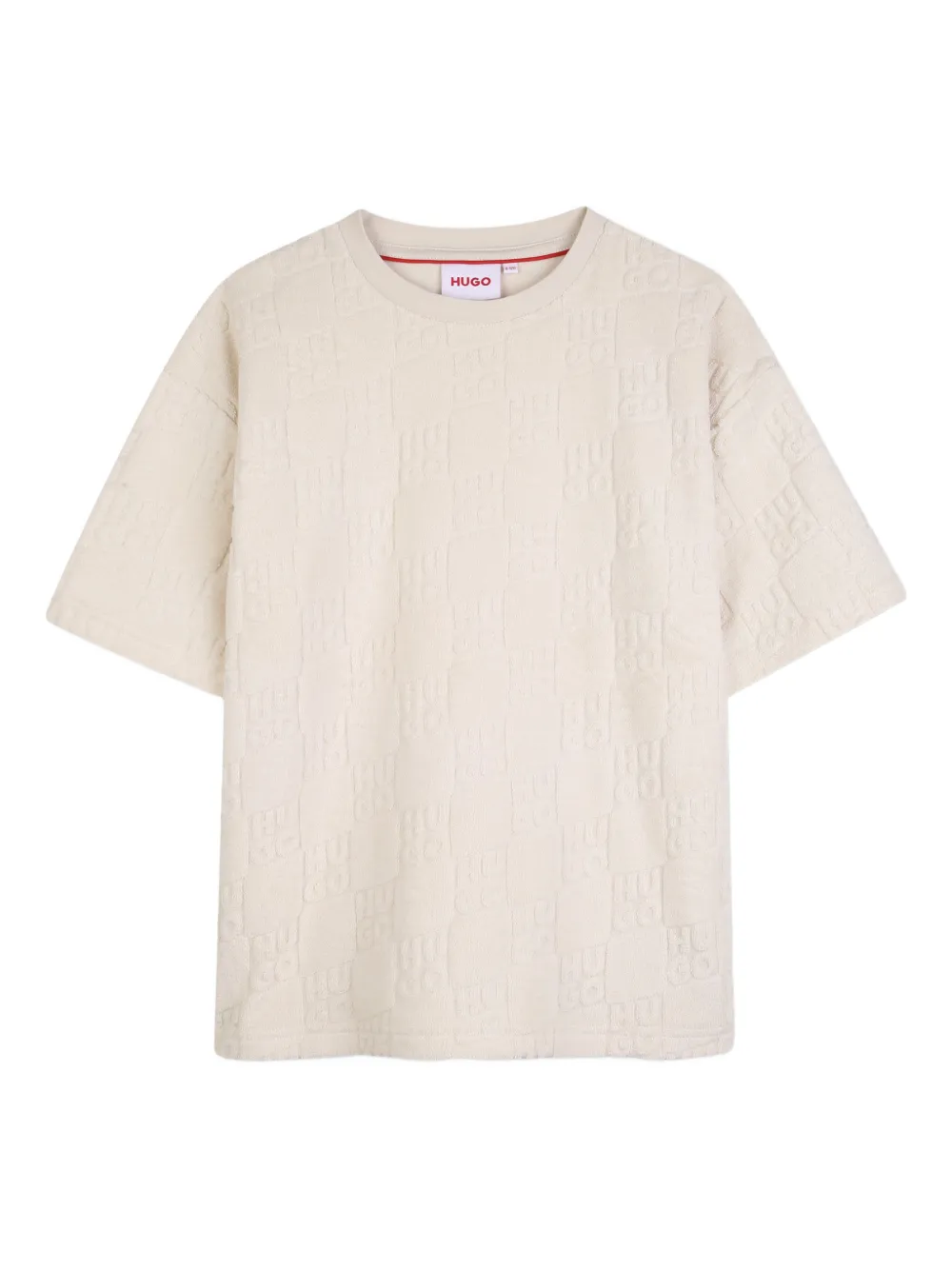 

Футболка с узором Hugo Kids, бежевый