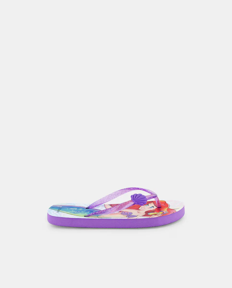 

Шлепанцы для девочек с принтом Ariel Kids El Corte Inglés, многоцветный