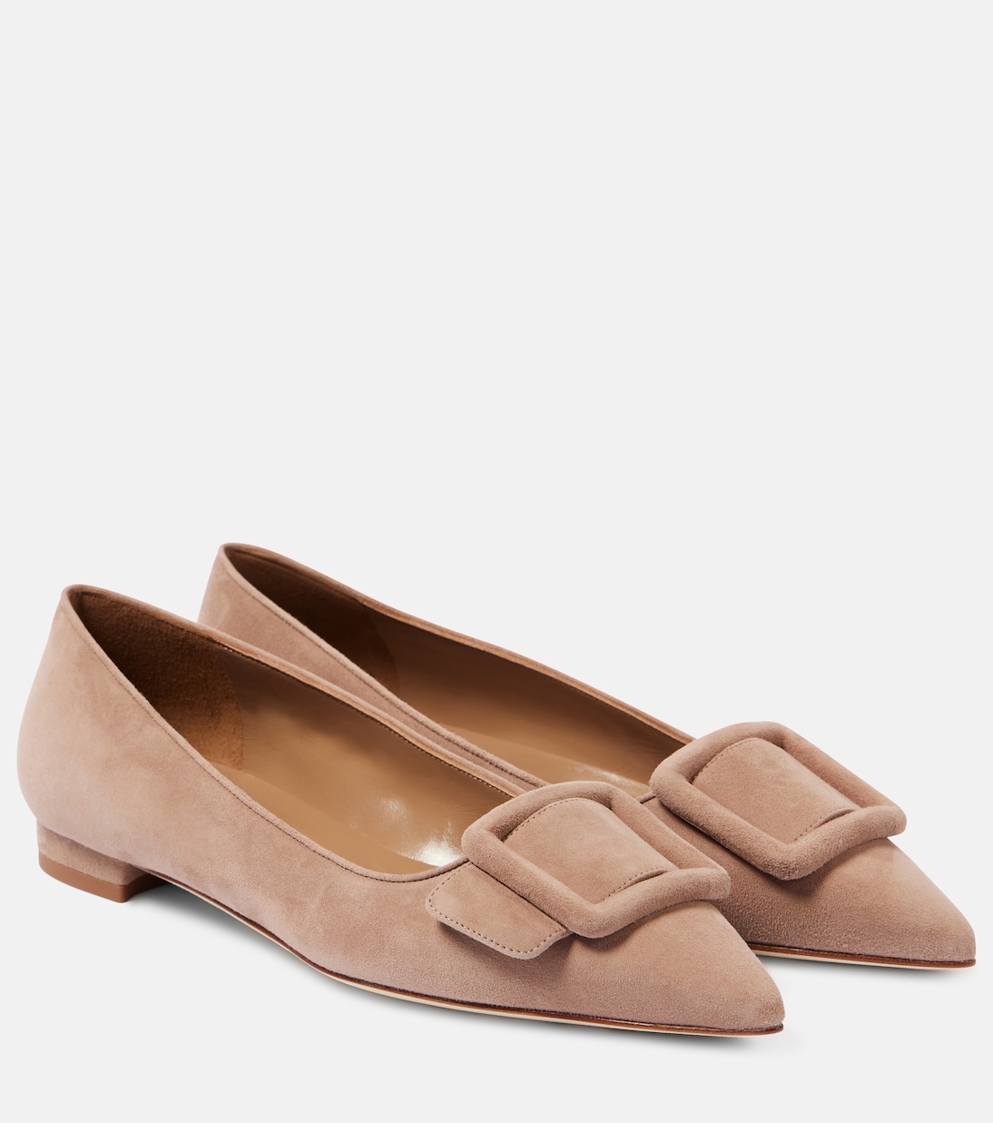 Балетки Maysalepumpflat из замши Manolo Blahnik, 2504 Dnud