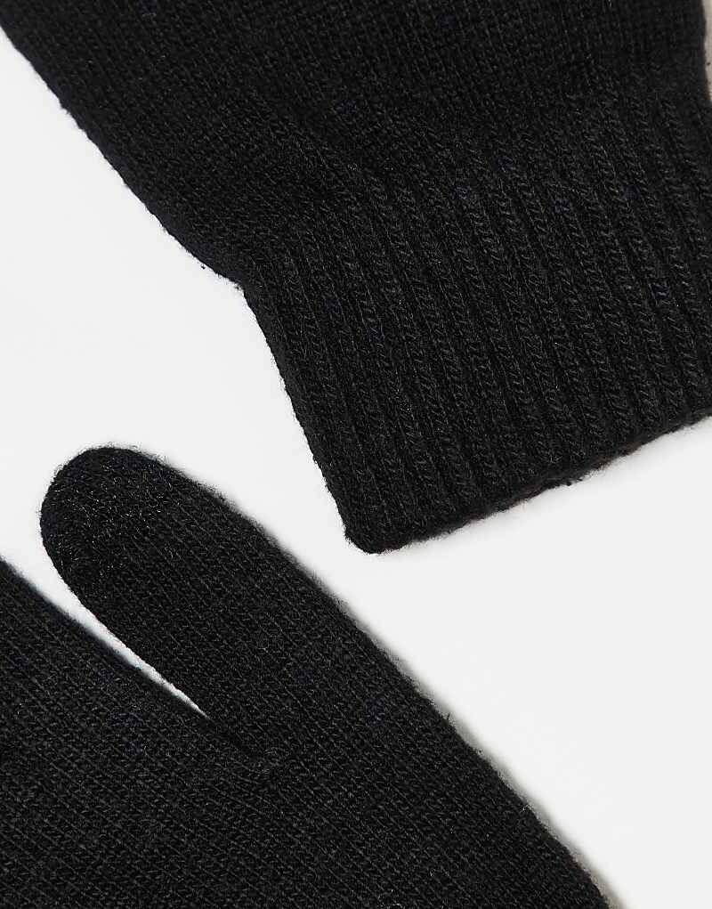

ASOS DESIGN – черные перчатки из полиэстера с сенсорным экраном