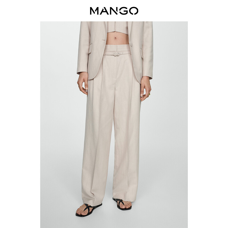 

Женские брюки Mango в деловом стиле, светло-бежевый