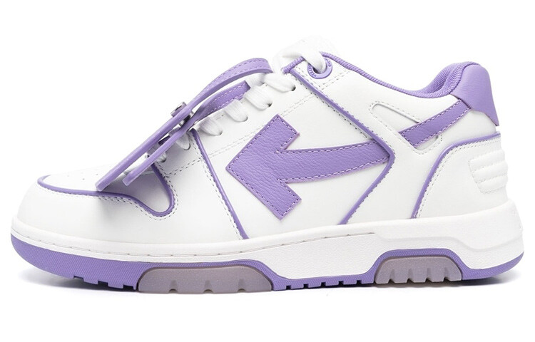 Кроссовки OFF-WHITE Out Of Office Low-Top Leather Sneaker 'Purple White' Women's