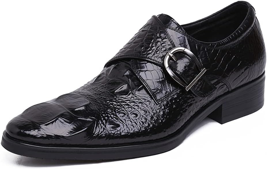 

Мужские свадебные туфли, классические монки с застежкой, деловые кожаные туфли, коричневые - 38/UK 5.5/US 6.5 Jlfzc