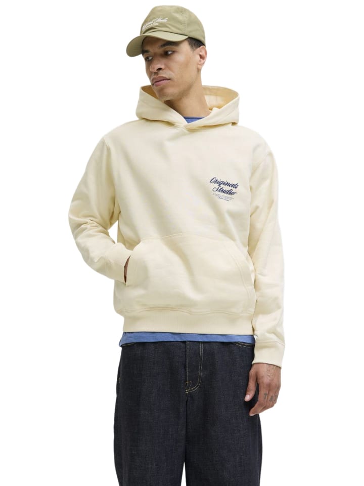 

Толстовка JORNORREBRO TYPO BACK SWEAT HOOD белого цвета Jack & Jones