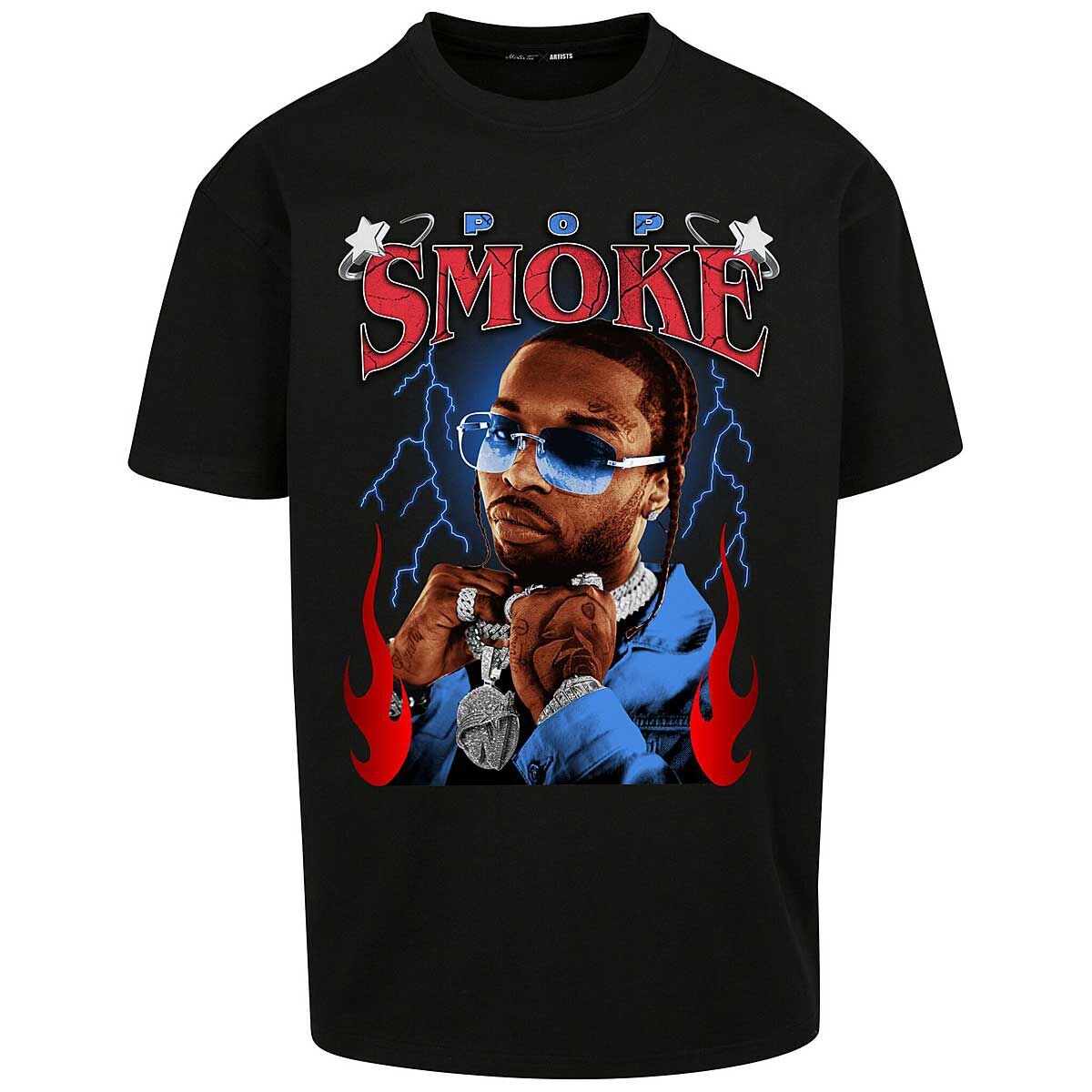 

Футболка Pop Smoke Faith Oversize T-Shirt Mister Tee, цвет Schwarz