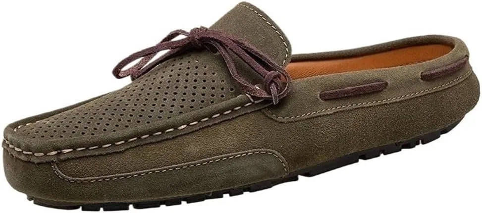 Мокасины мужские дышащие, Loafers Moccasins, зеленый DHFIRUFSHLO