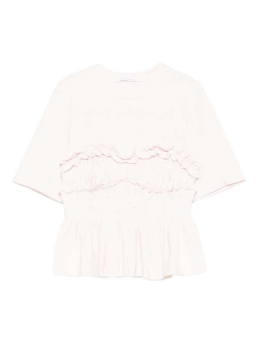 

Футболка с рюшами и сборками Cecilie Bahnsen, розовый