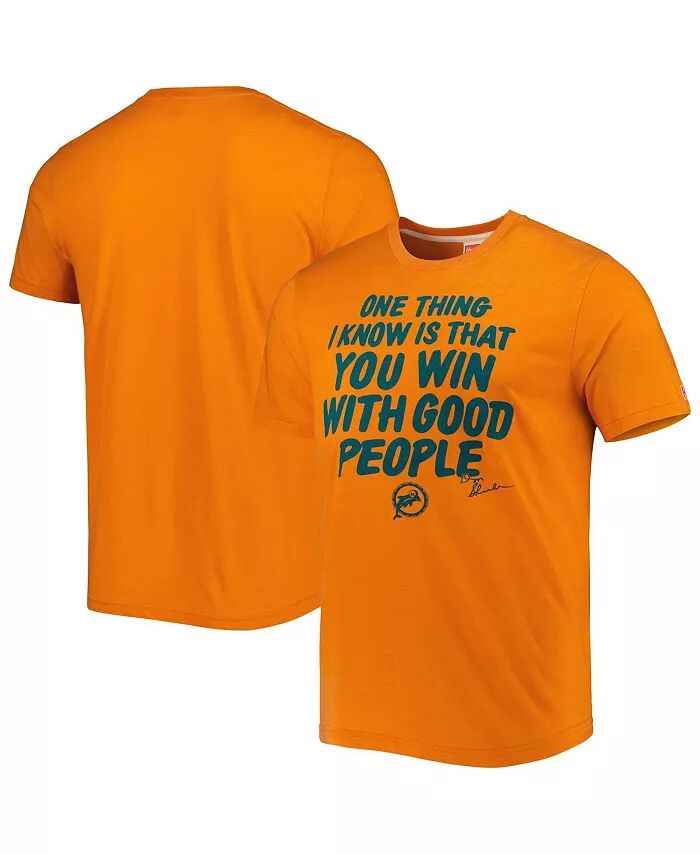 

Мужская оранжевая футболка Miami Dolphins Hyper Local Tri-Blend Homage