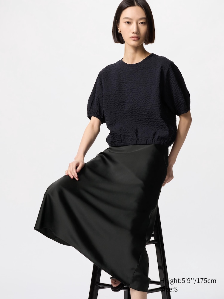 

Блуза с объемным рисунком Uniqlo, цвет 09 черный
