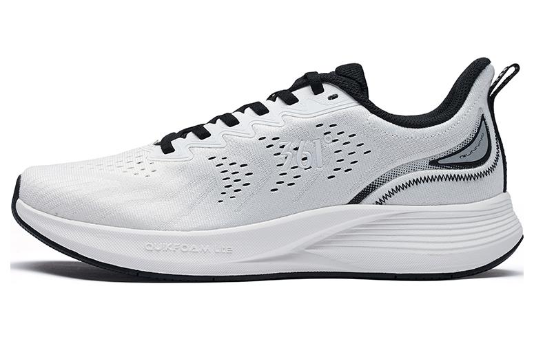 

Амортизирующие нескользящие низкие кроссовки для бега мужские 361°, белый/черный