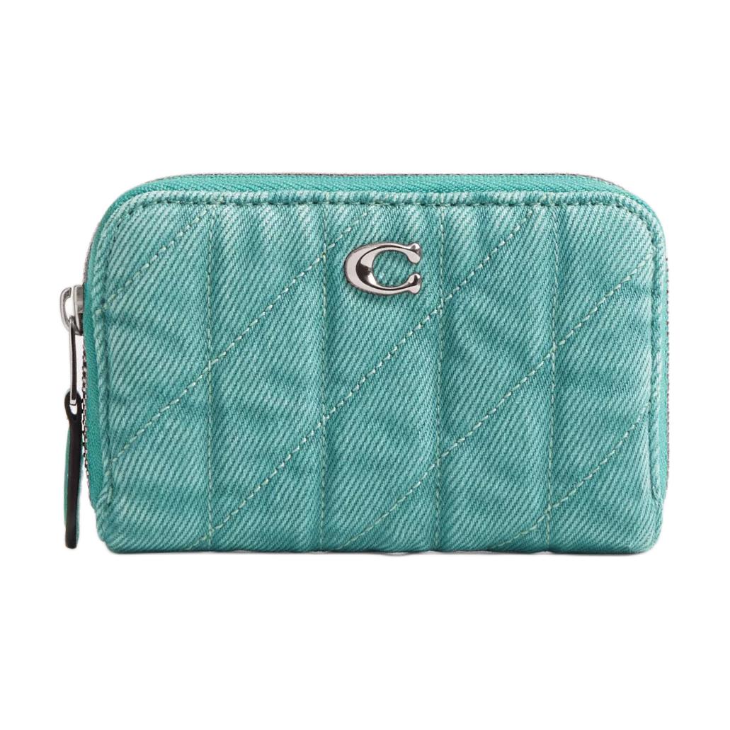 

COACH Необходимый джинсовый картхолдер для женщин, Blue Green