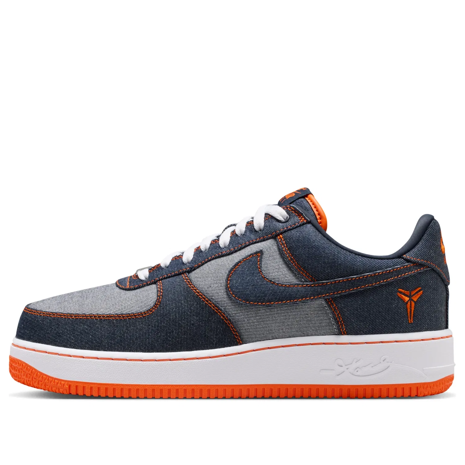 Кроссовки Nike Air Force 1 Low Protro 'Kobe Bryant Denim Obsidian Safety Orange' IM1980-400, черный