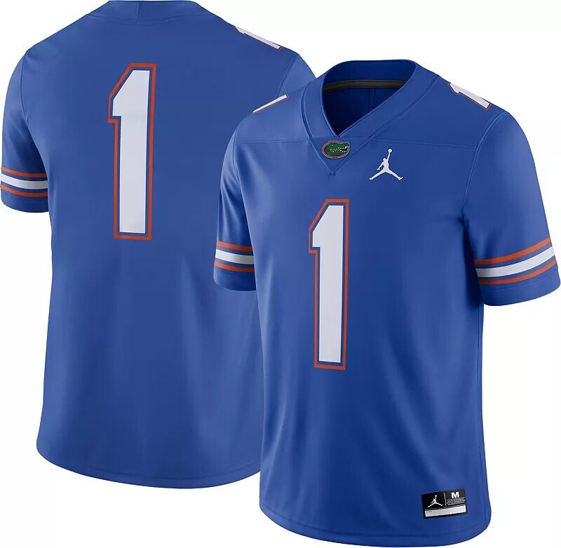 

Мужская футбольная майка Jordan Florida Gators #1 синего цвета Dri-FIT Game