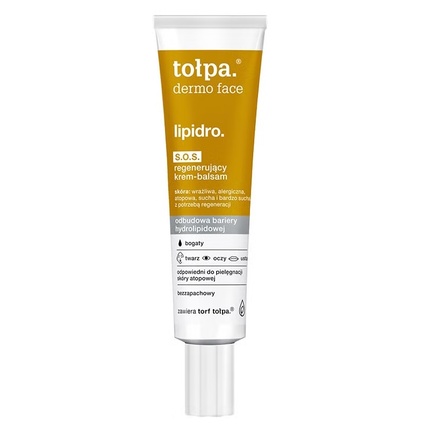 

Topa Dermo Face Lipidro Rich восстанавливающий Sos крем-бальзам для лица, глаз и губ 40 мл Tołpa