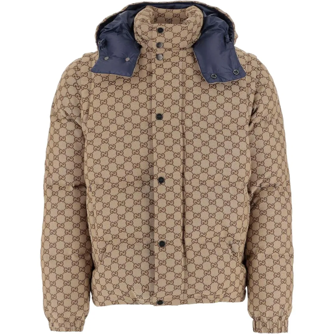 Пуховик с принтом GG GUCCI, Camel — фото 2