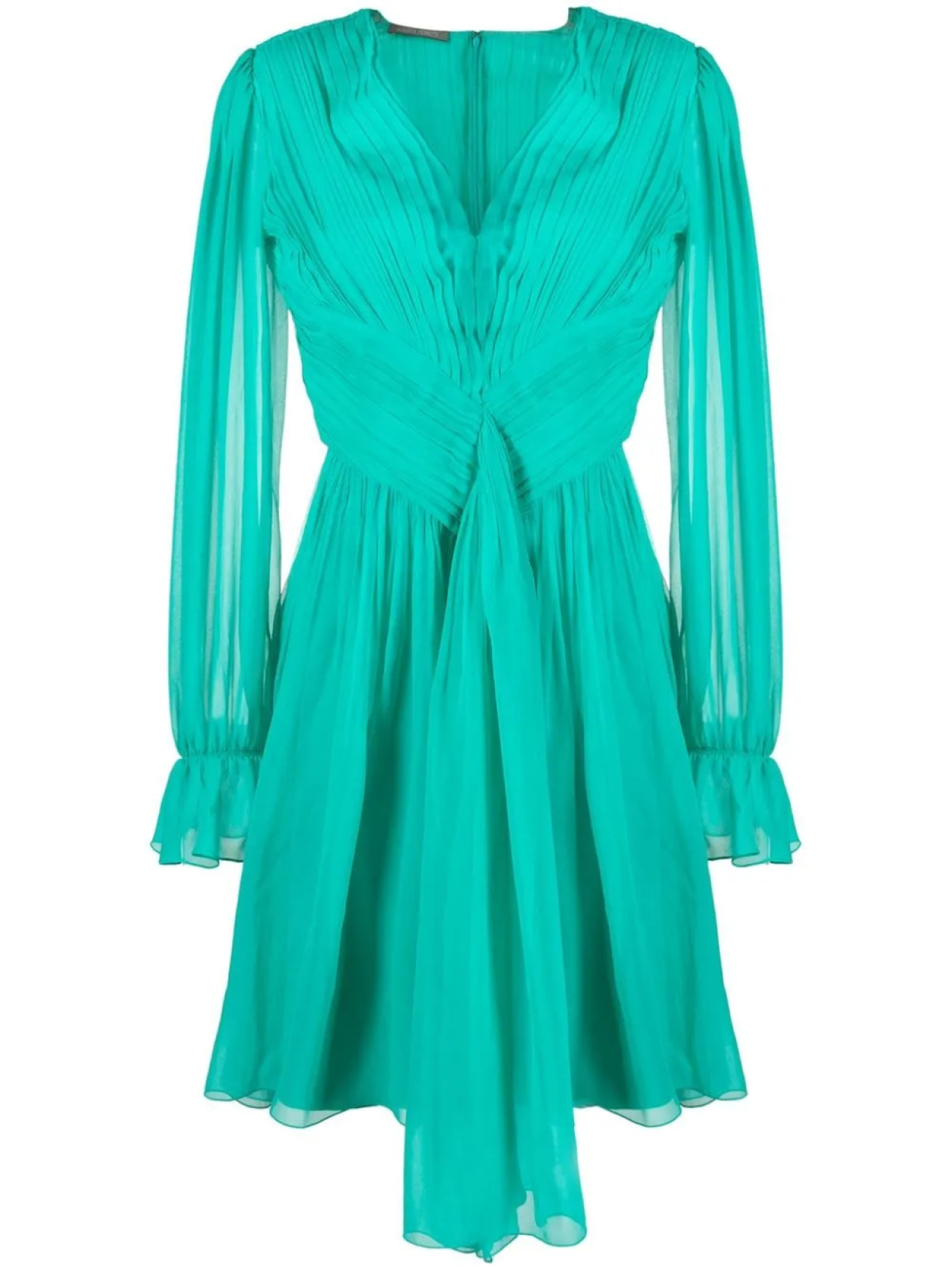 

Alberta Ferretti платье мини со складками, зеленый