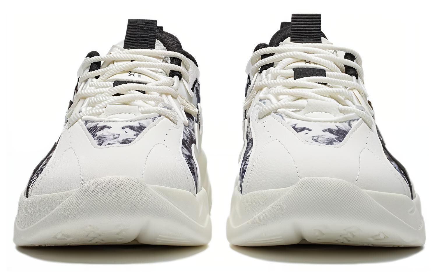 Кроссовки XTEP Casual Shoes Men Low-Top Canvas White Black — фото 4