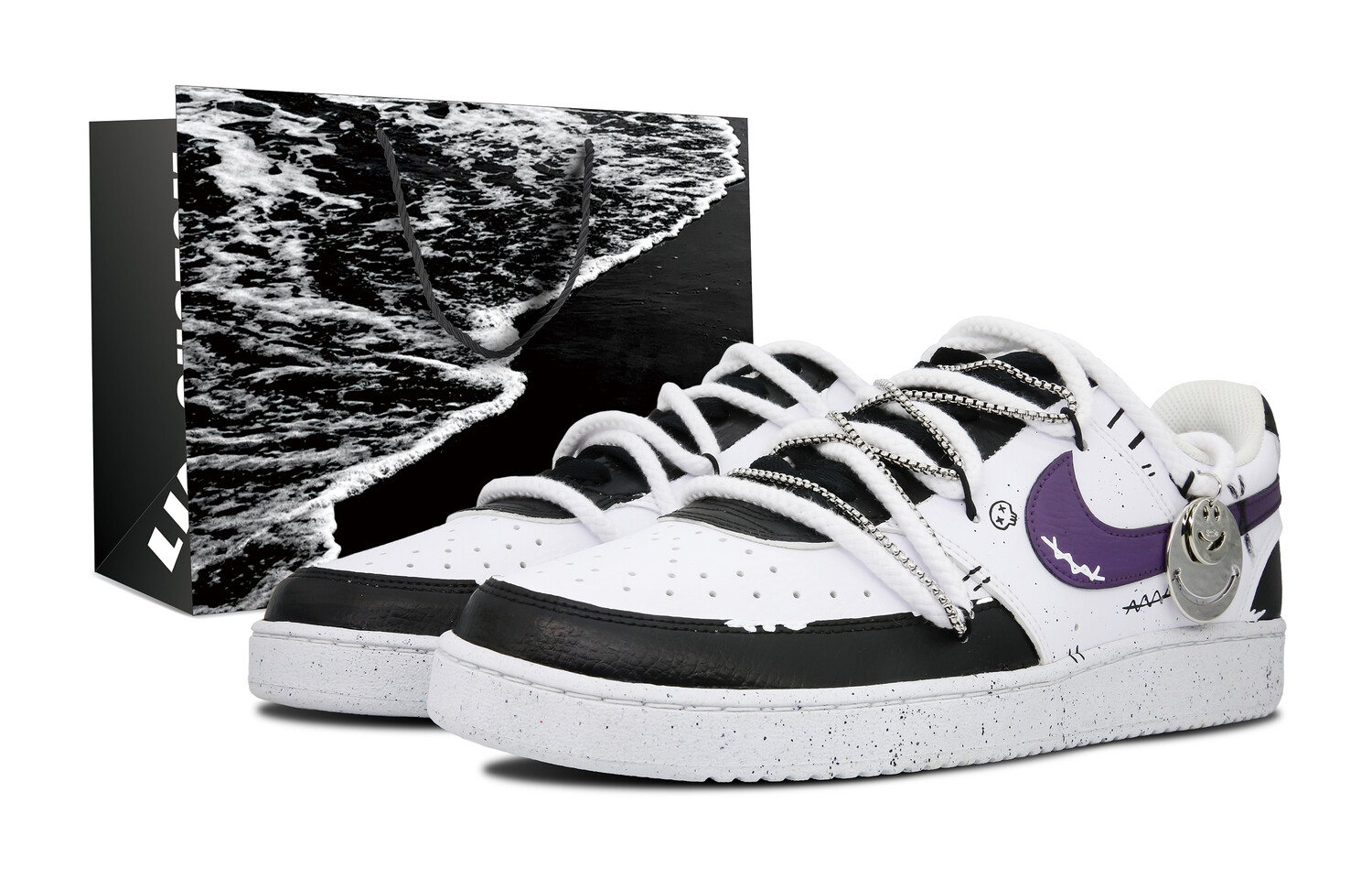 

Кроссовки Nike Court Vision 1 Skateboard Shoes Men Low-Top White