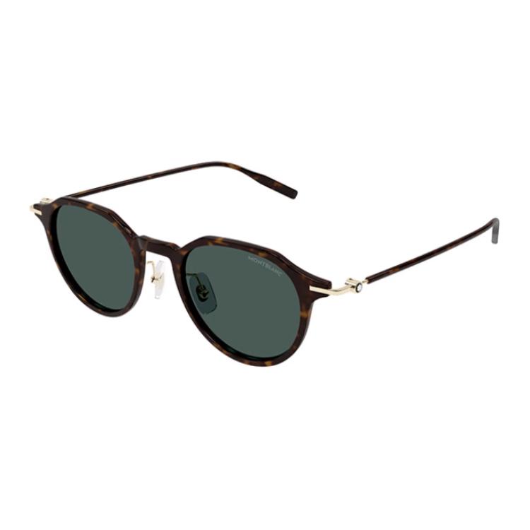 

MONTBLANC Солнцезащитные очки с круглой оправой, Tortoiseshell