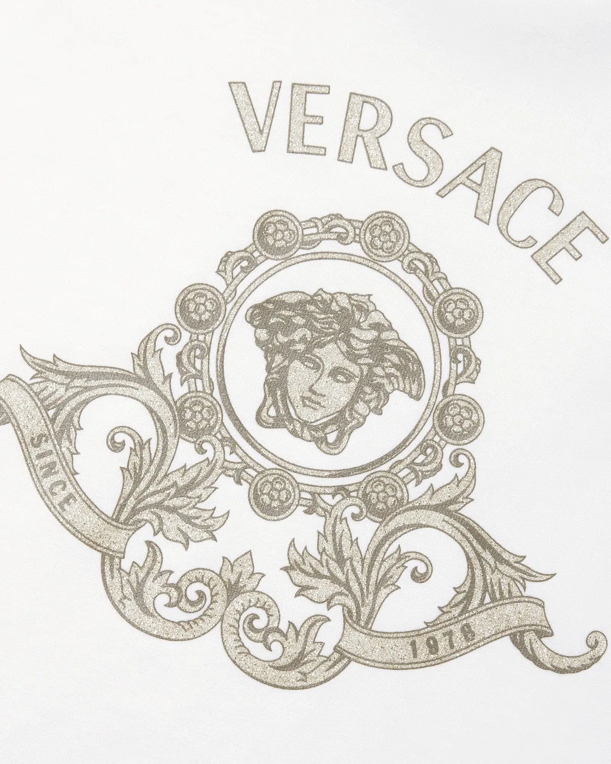 Детская футболка из хлопкового джерси с принтом VERSACE, белый — фото 4
