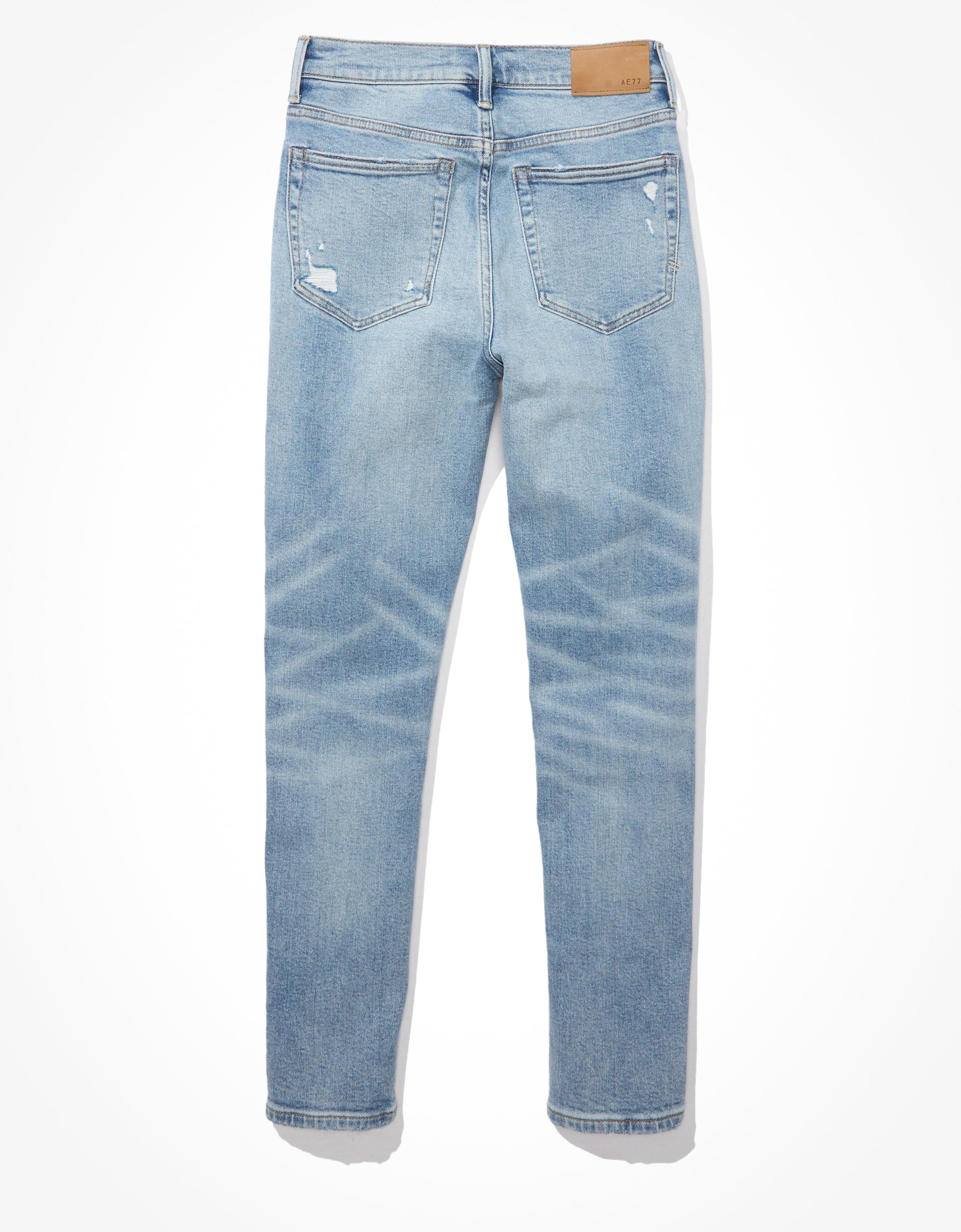 

Джинсы Mom премиум-класса AE77 American Eagle Outfitters, цвет light destroy wash