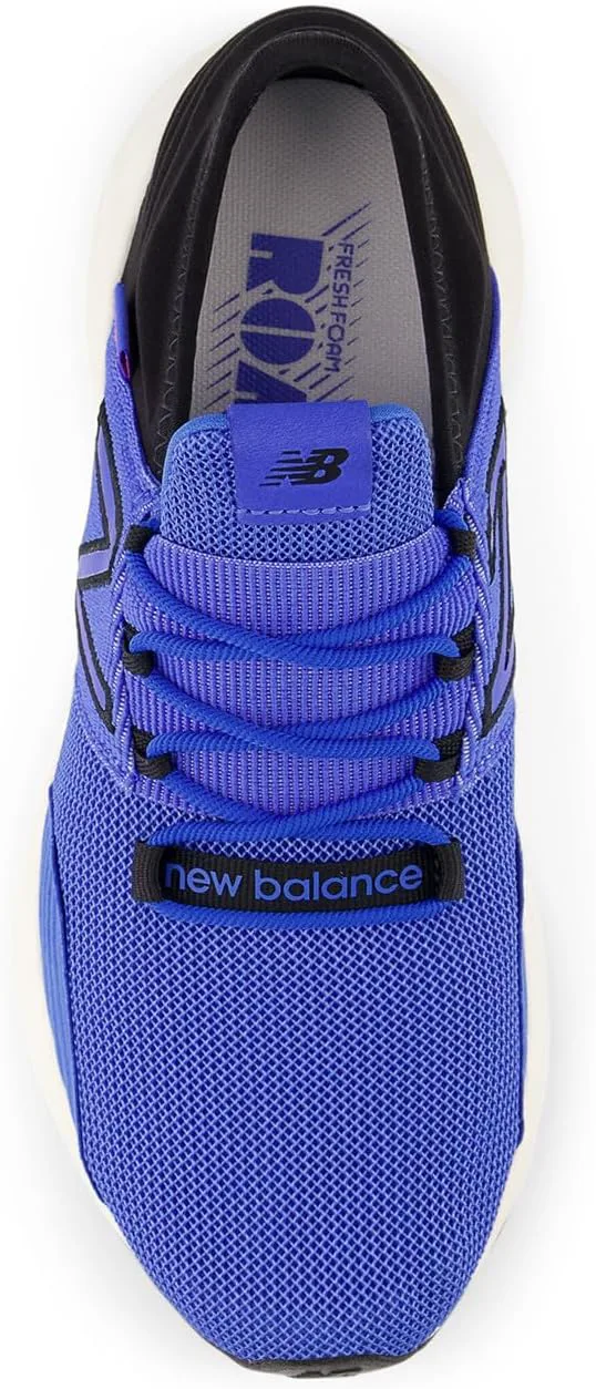 Кроссовки New Balance Kids Fresh Foam Roav V1 на шнуровке, синий/черный — фото 4
