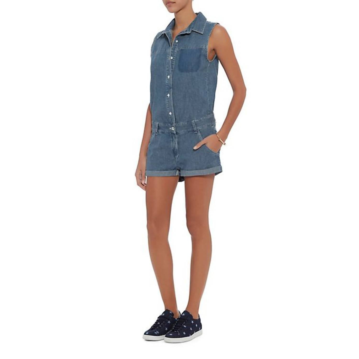 

Джинсовый комбинезон с воротником синего цвета rag & bone
