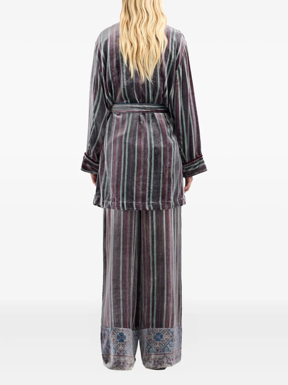 

Платье striped velvet robe Pierre-Louis Mascia, серый