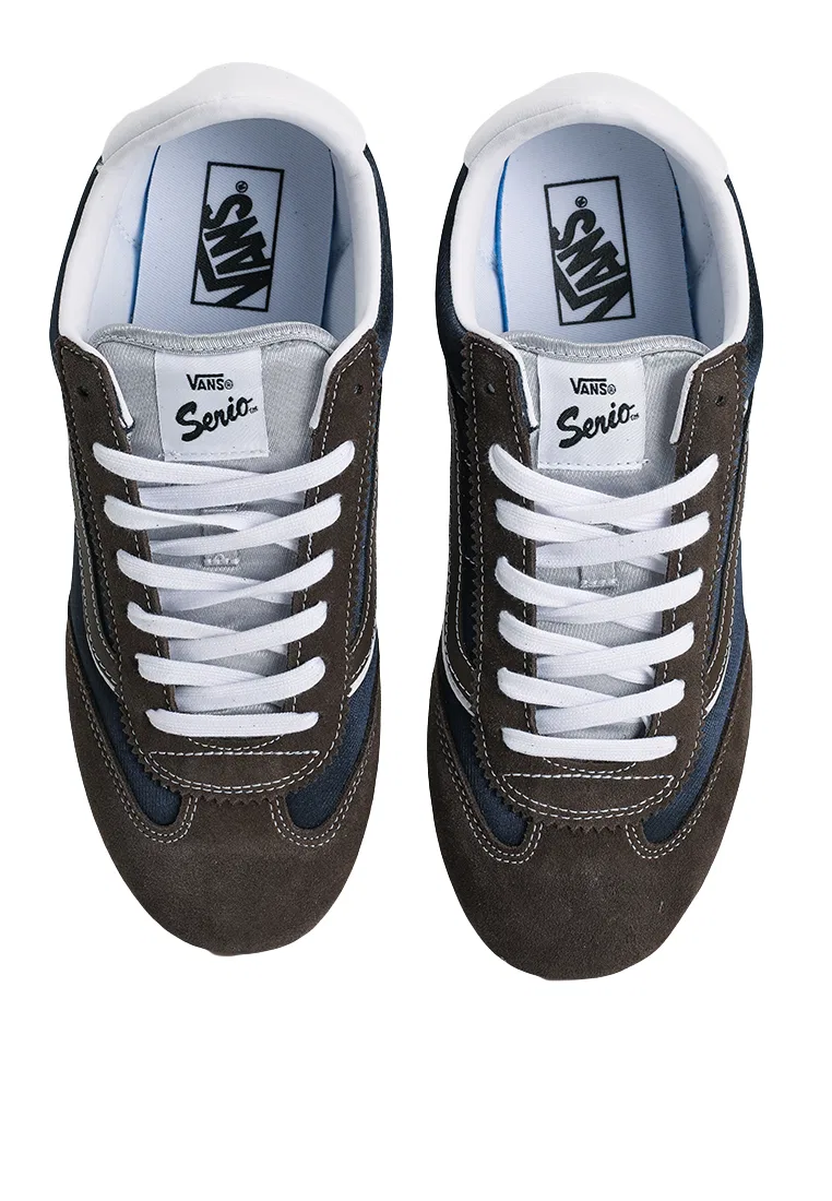 Кроссовки, низкий профиль, Super Lowpro Vans, темно-синий/коричневый — фото 4