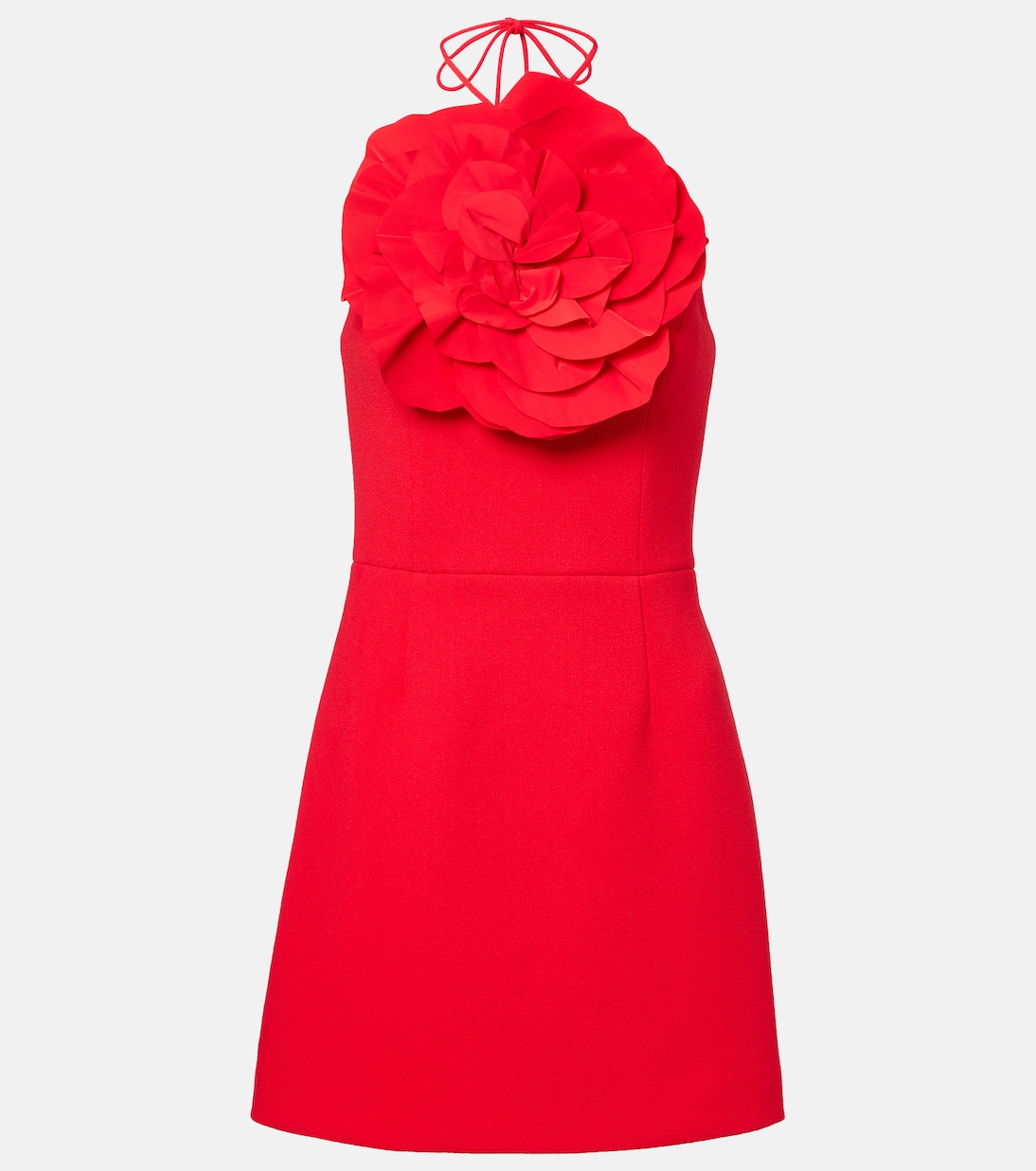 

Мини-платье Cameron из крепа с цветочной аппликацией Rebecca Vallance, красный