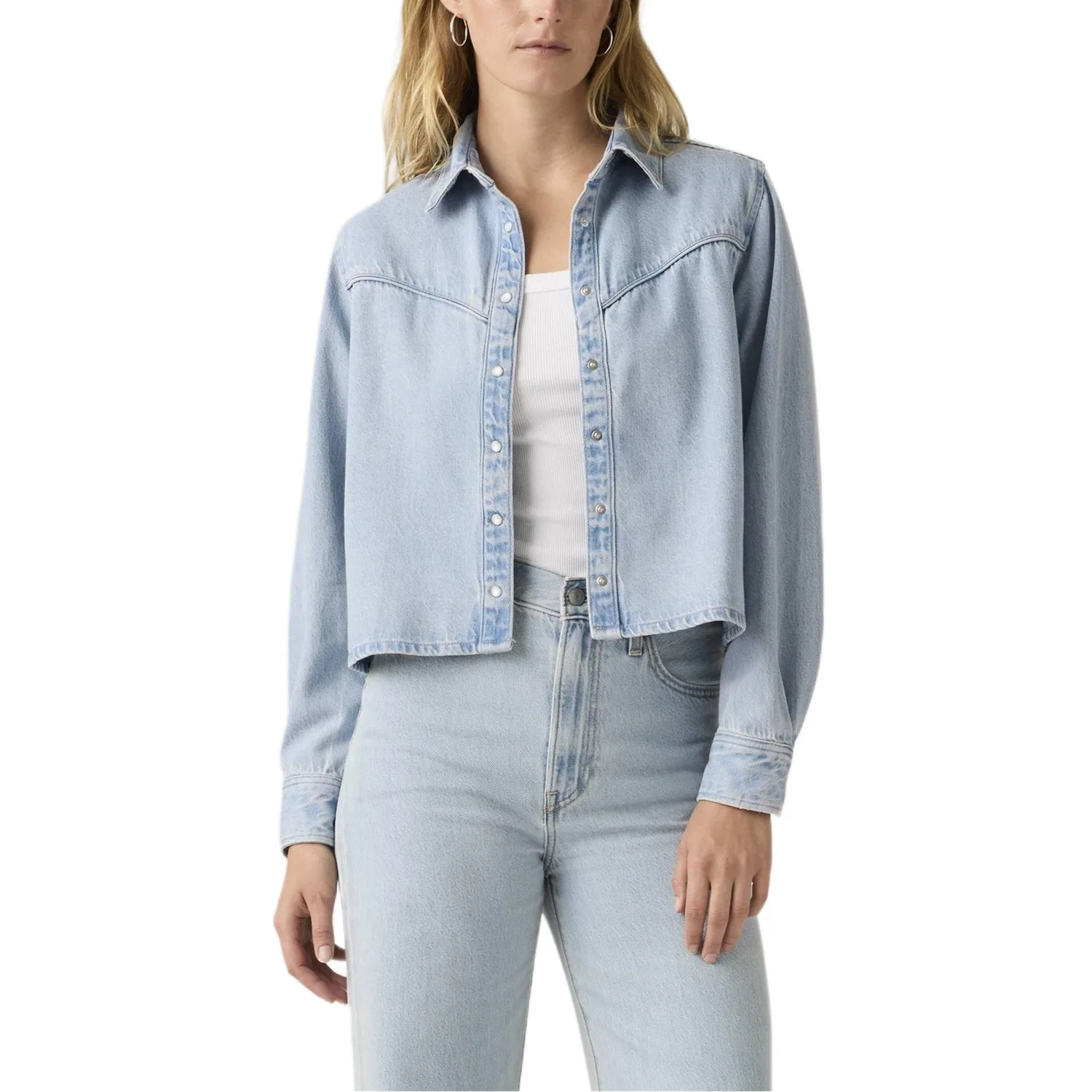 Рубашка женская джинсовая light washed с острым воротником Levis