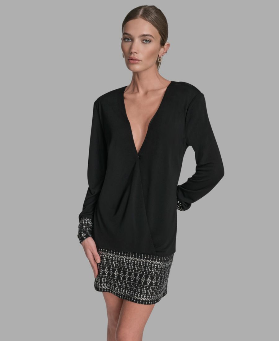 

Женское платье-футляр Hotfix с заниженной талией BCBG, BLACK