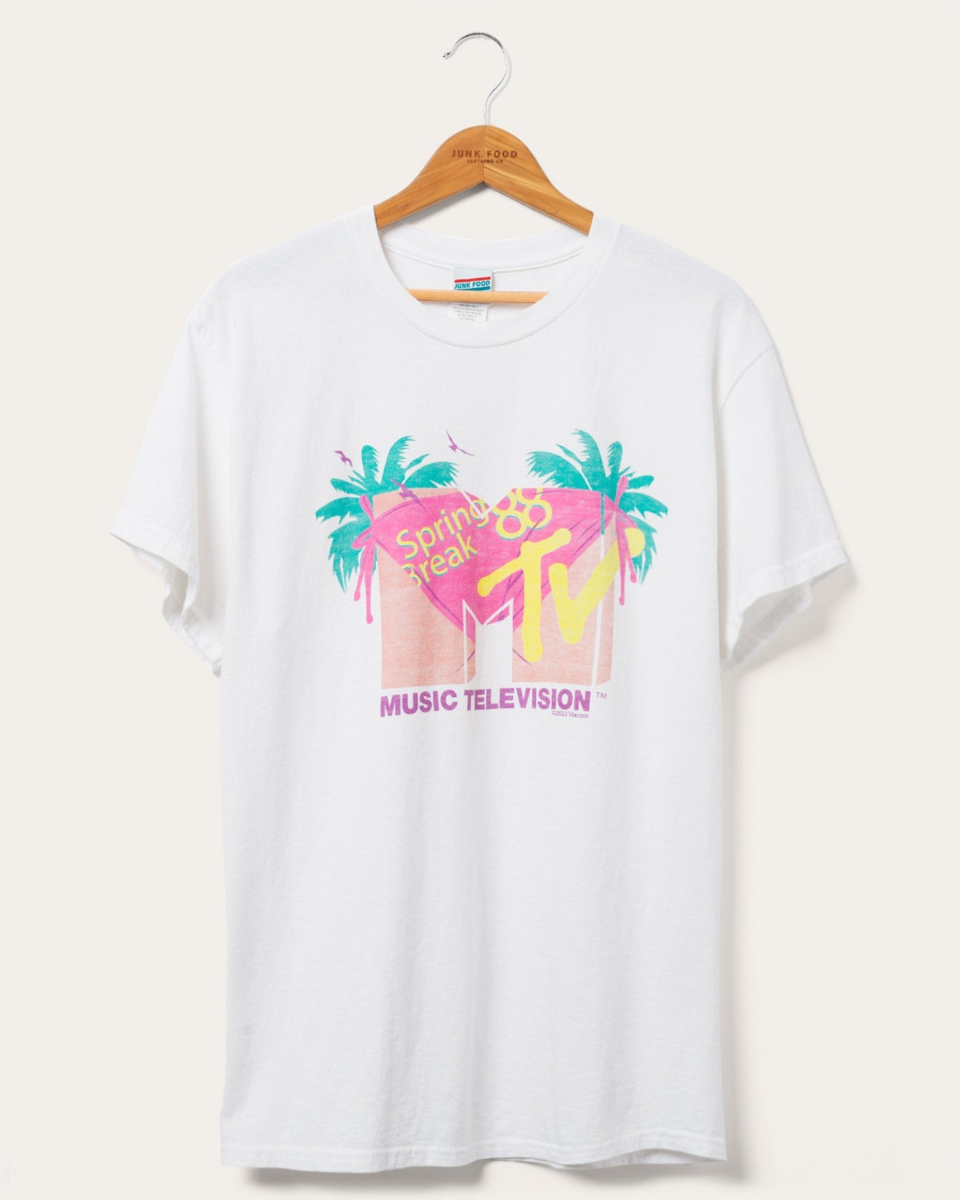 

Футболка MTV Spring Break '88 Flea Market Junk Food Clothing, белый