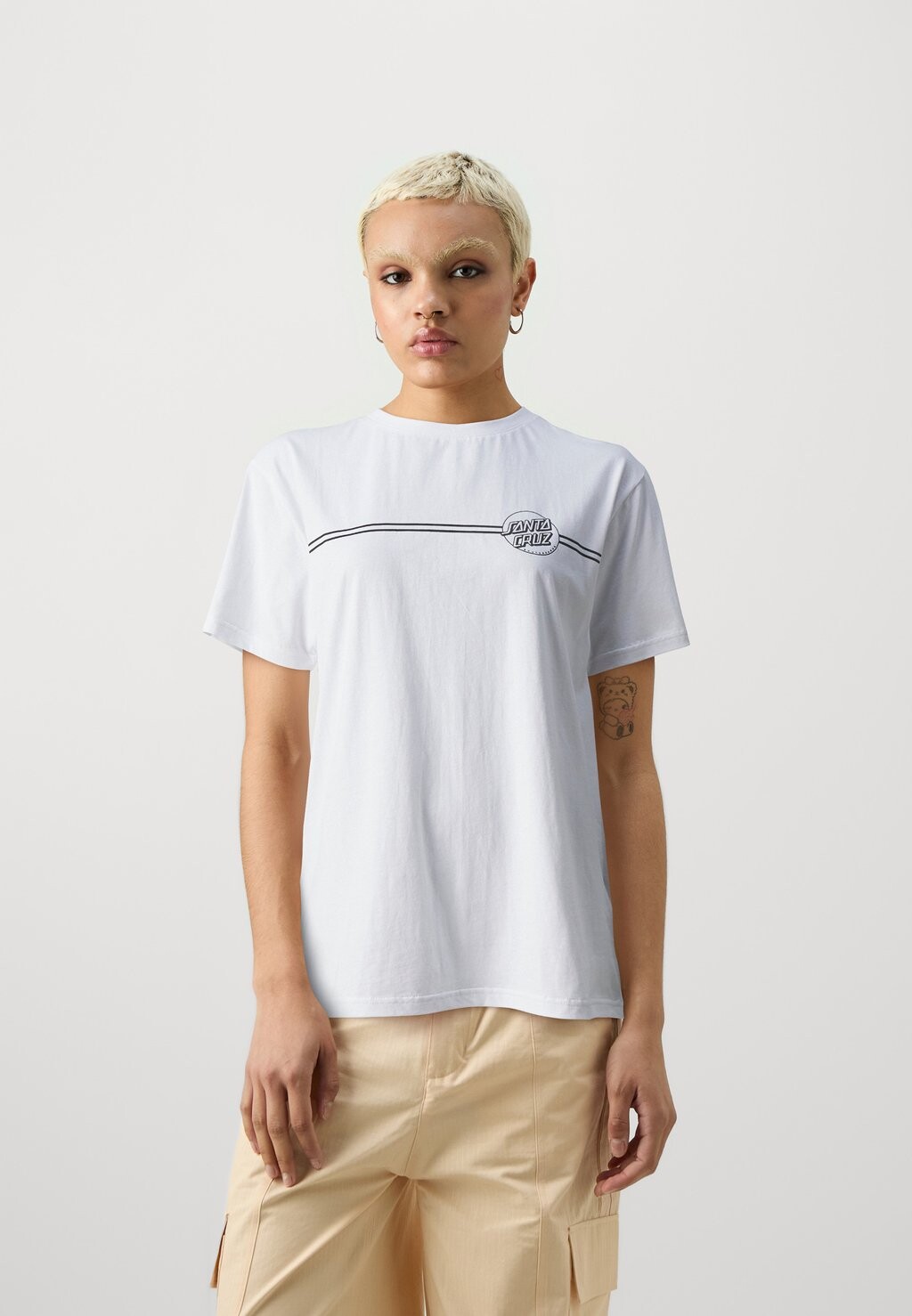 

Футболка с принтом Opus Dot Stripe Chest Unisex 2 Pack Santa Cruz, чёрная/белая