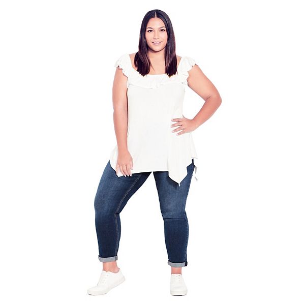 

Женские джинсы girlfriend plus size stretch Avenue, Mid Wash