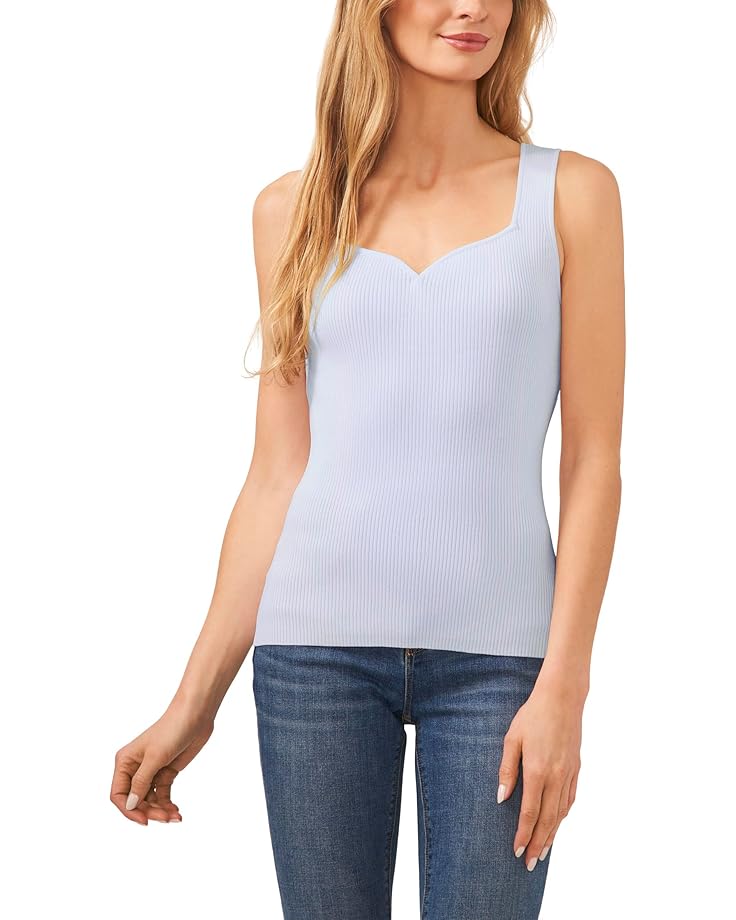 

Топ CeCe Heart Neckline Ribbed Tank, цвет Kentucky Blue