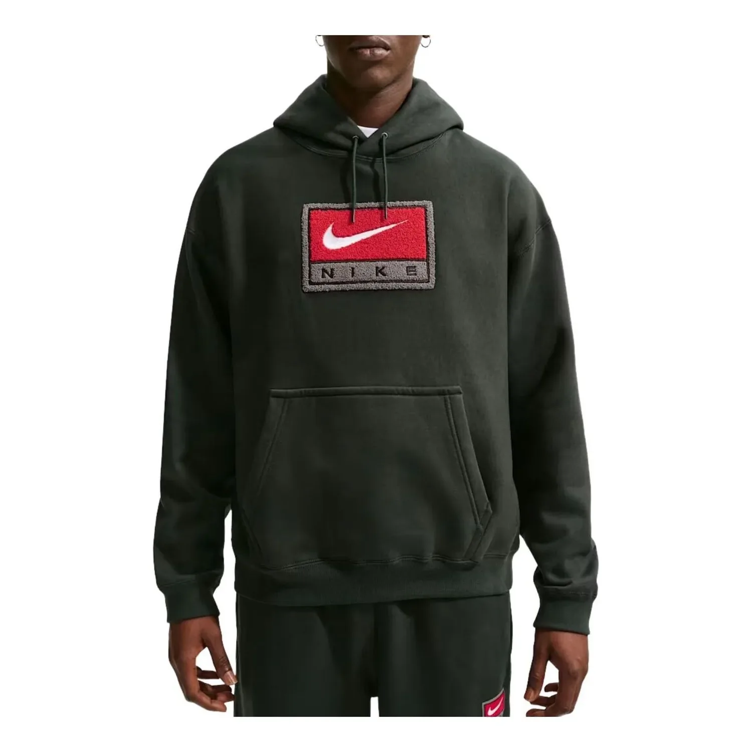 Толстовка Nike Solo Swoosh из флиса, цвет «Черная ель»