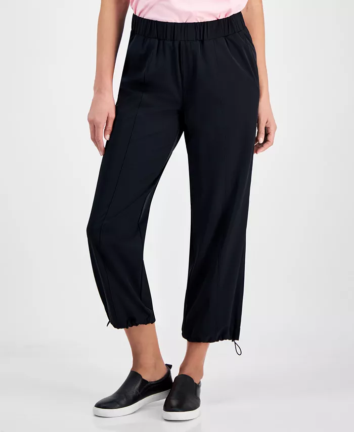 

Женские брюки до щиколотки на резинке с кулиской Style & Co, черный
