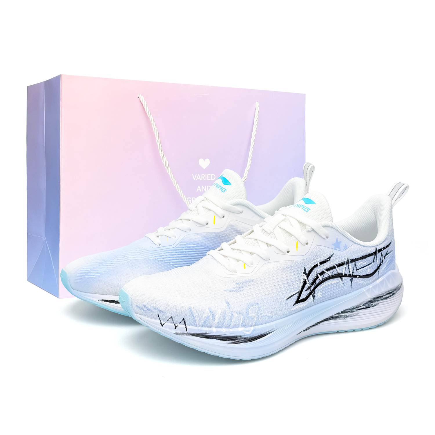 

Wuyue амортизирующий нескользящий коврик для покрытия Low top Casual Physical Fitness Test, медицинский осмотр, городские поездки LINING, белый синий (розовый фиолетовый special shopping bag)