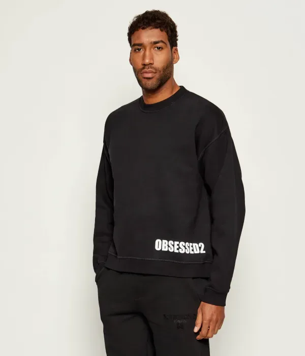 Толстовка Osessed2 relaxed fit Dsquared2, черный