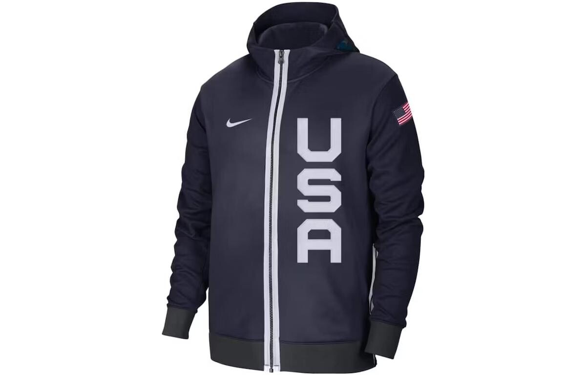 

Толстовка с капюшоном Therma Flex Tokyo 2020 Showtime Team USA Nike, цвет Marine Blue