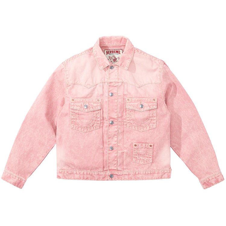 

Куртка Supreme x True Religion Denim Trucker Jacket 'Pink', розовый